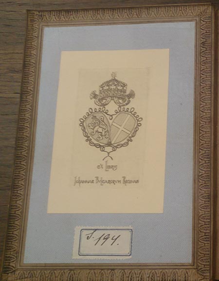  : "ex Libris Johannae Bulgaroum Reginae" -    